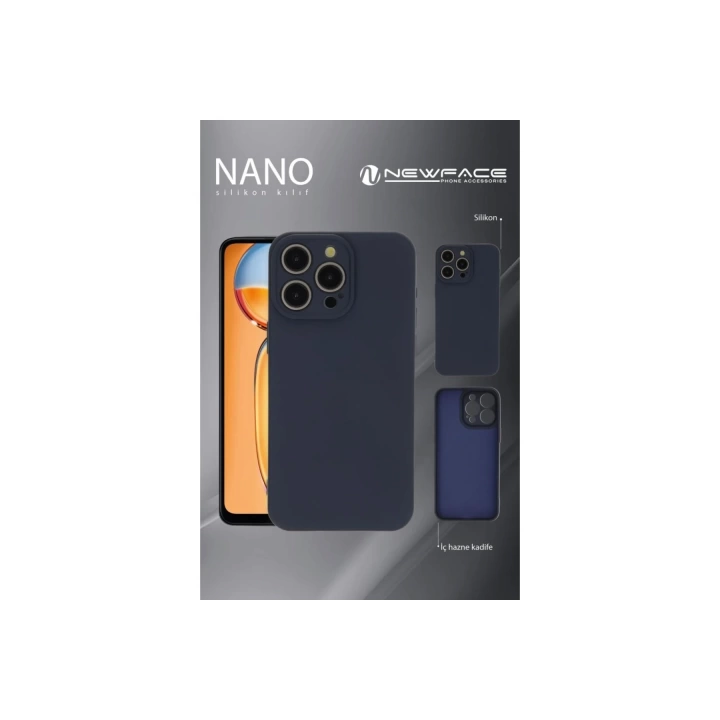 BFS  iPhone 16 Pro Max Kılıf Nano içi Kadife Silikon - Mavi