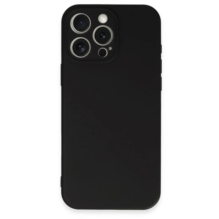 BFS  iPhone 16 Pro Max Kılıf Nano içi Kadife Silikon - Siyah