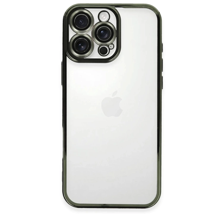BFS  iPhone 16 Pro Max Kılıf Razer Lensli Silikon - Yeşil