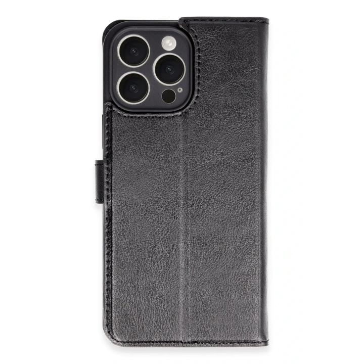 BFS  iPhone 16 Pro Max Kılıf Trend S Plus Kapaklı Kılıf - Siyah