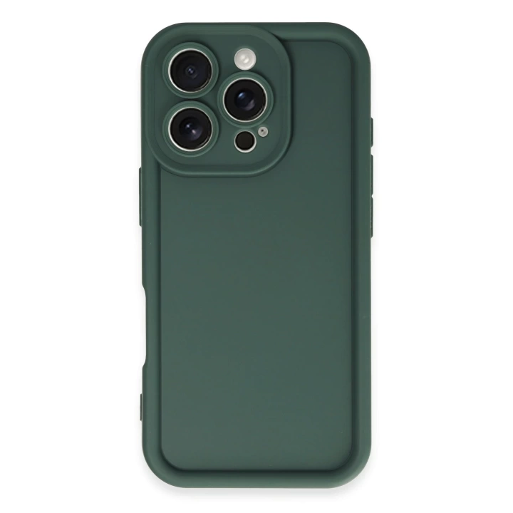 BFS  iPhone 16 Pro Max Kılıf Viera Silikon - Koyu Yeşil