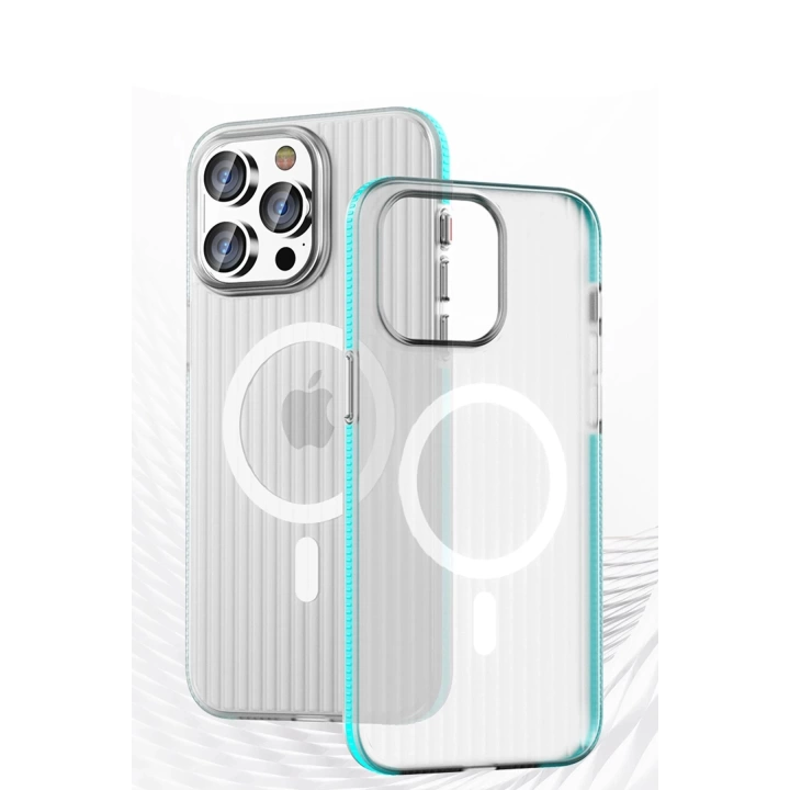 BFS  iPhone 16 Pro Max Line Magsafe Kapak - Mavi