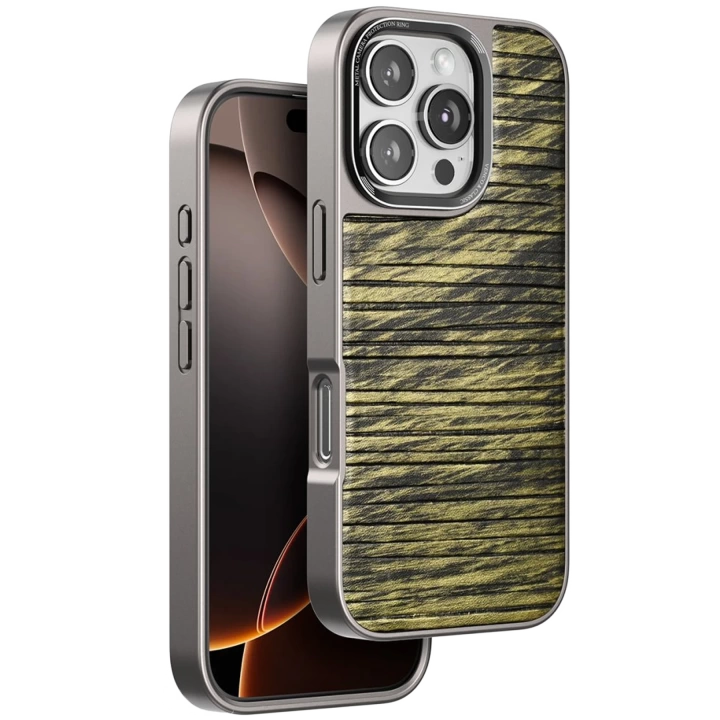 BFS  iPhone 16 Pro Max Wave Kapak - Koyu Kahve