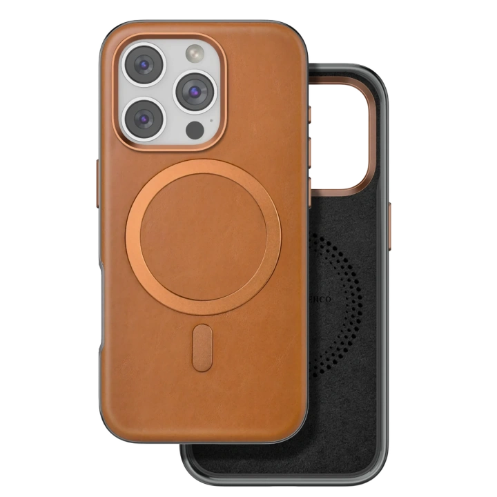 BFS  iPhone 16 Pro Puskas Magsafe Kapak - Açık Kahve