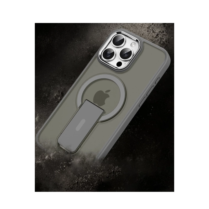 BFS  iPhone 16 Pro Tork Magsafe Standlı Kapak - Siyah