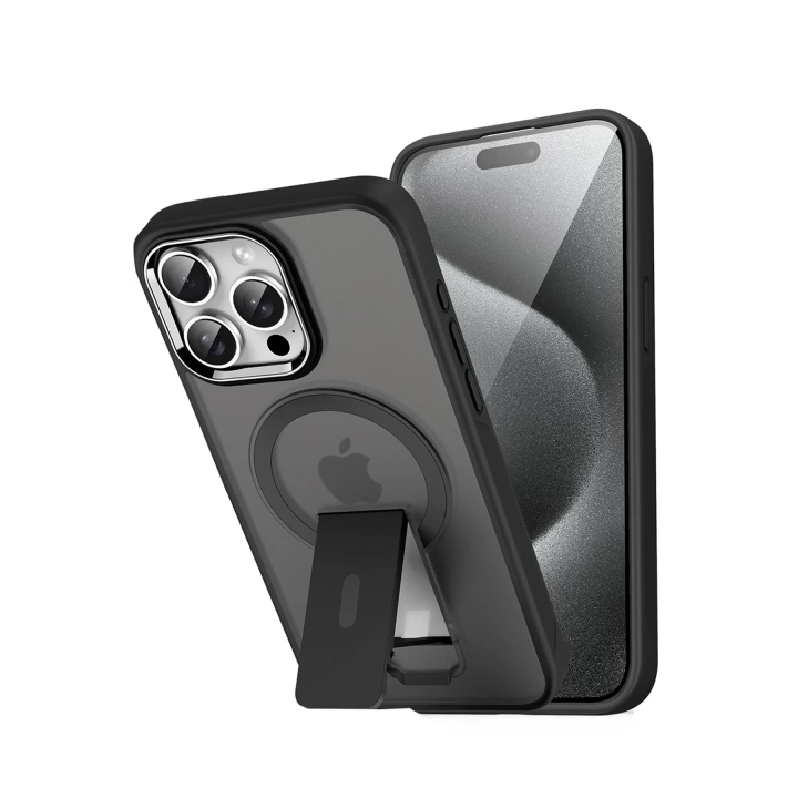 BFS  iPhone 16 Pro Tork Magsafe Standlı Kapak - Siyah
