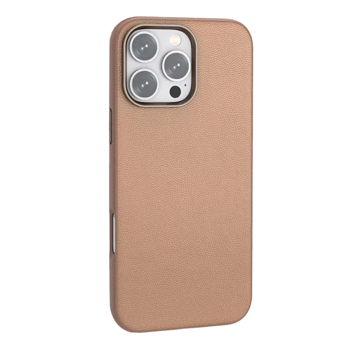 BFS  iPhone 16 Pro Wonder Deri Magsafe Kapak - Bronz