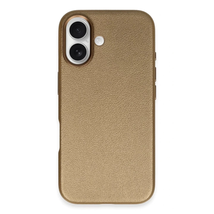BFS  iPhone 16 Wonder Deri Magsafe Kapak - Bronz