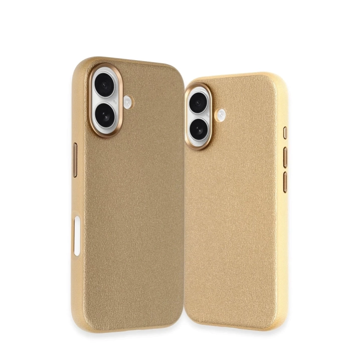 BFS  iPhone 16 Wonder Deri Magsafe Kapak - Bronz