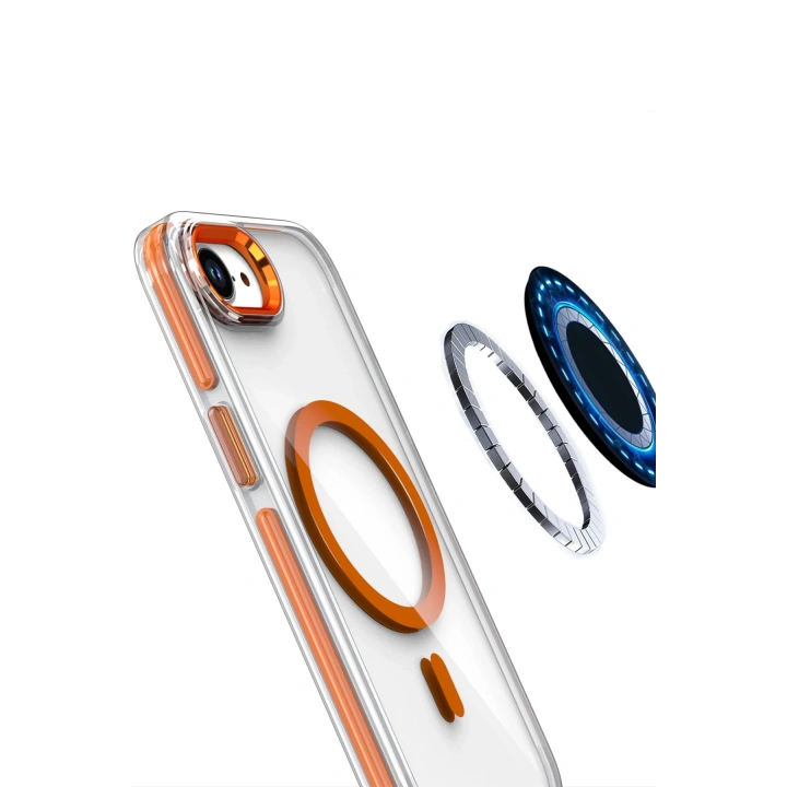 BFS  iPhone 16E Bella Magsafe Kapak - Turuncu