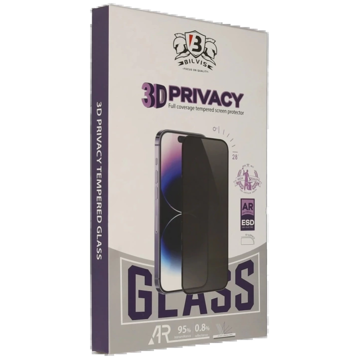 BFS  iPhone 16E Bilvis 3D Hayalet Cam Ekran Koruyucu