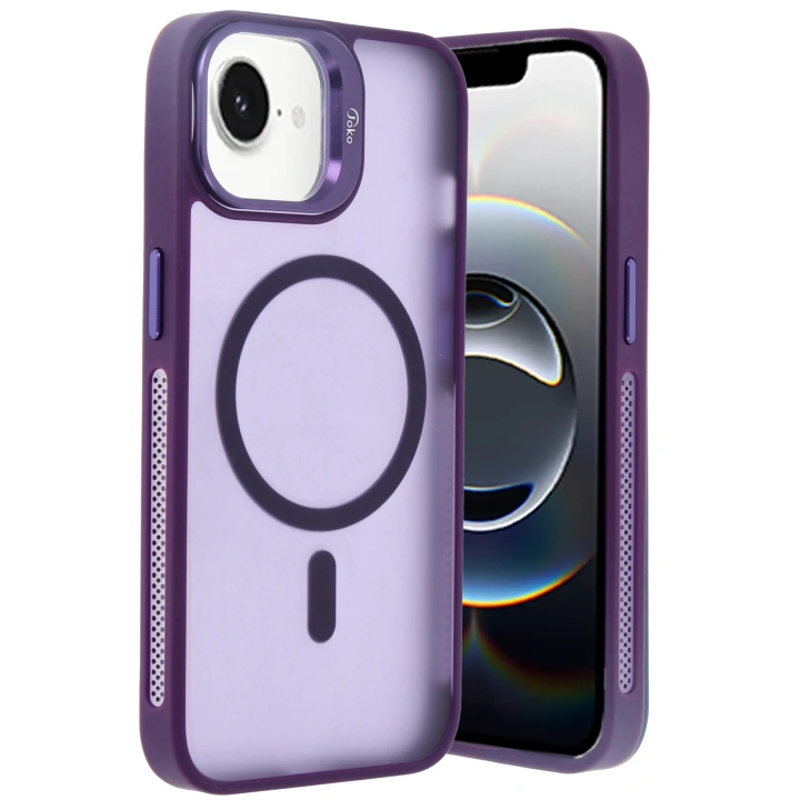 BFS  iPhone 16E Flet Lens Magsafe Kapak - Derin Mor