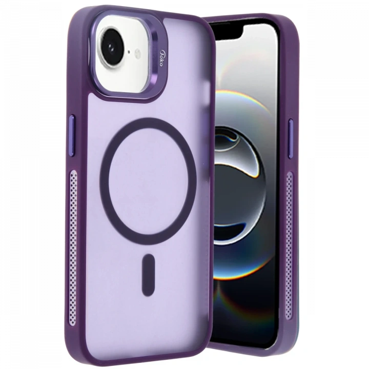 BFS  iPhone 16E Flet Lens Magsafe Kapak - Derin Mor