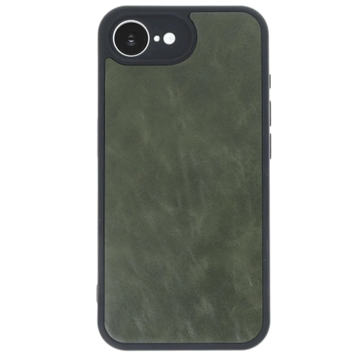 BFS  iPhone 16E Kılıf Aras Deri Kapak - Koyu Yeşil