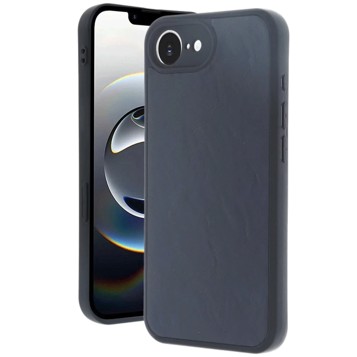 BFS  iPhone 16E Kılıf Aras Deri Kapak - Lacivert
