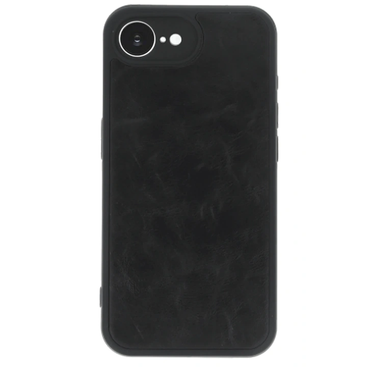 BFS  iPhone 16E Kılıf Aras Deri Kapak - Siyah