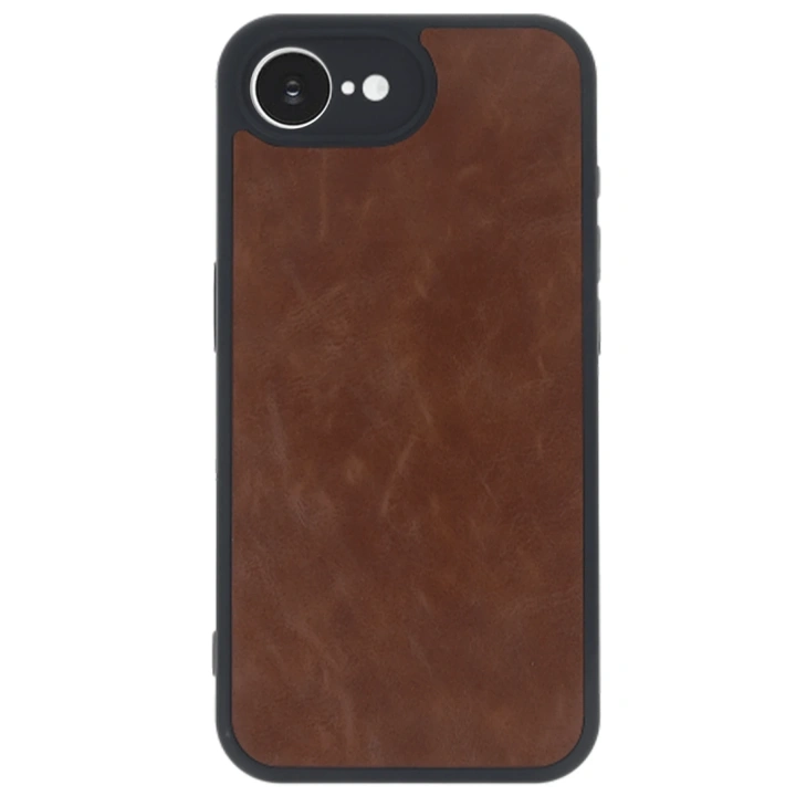 BFS  iPhone 16E Kılıf Aras Deri Kapak - Taba