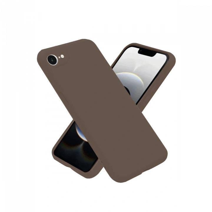 BFS  iPhone 16E Kılıf First Silikon - Kahverengi