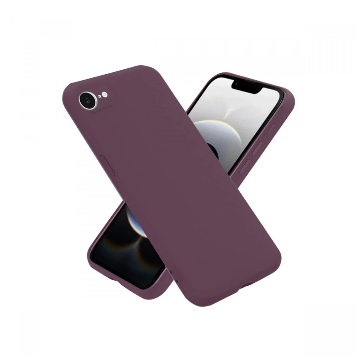 BFS  iPhone 16E Kılıf First Silikon - Mürdüm