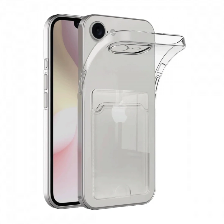 BFS  iPhone 16E Kılıf Kart Şeffaf Silikon - Şeffaf