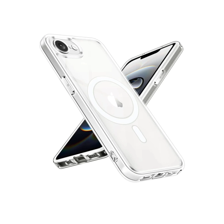 BFS  iPhone 16E Kılıf Magneticsafe Şeffaf Silikon - Şeffaf