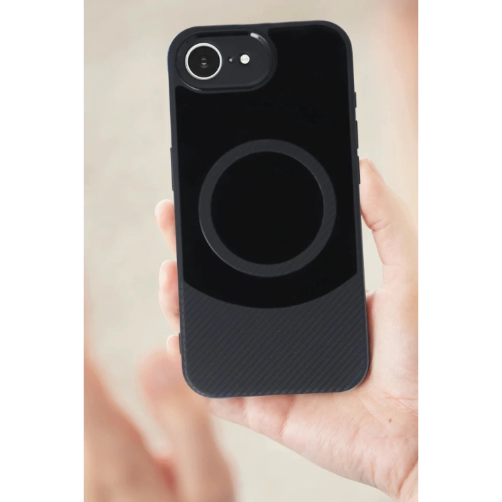 BFS  iPhone 16E Kılıf Maya Karbon Kapak - Siyah