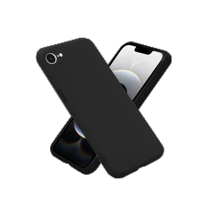 BFS  iPhone 16E Kılıf Nano içi Kadife Silikon - Siyah