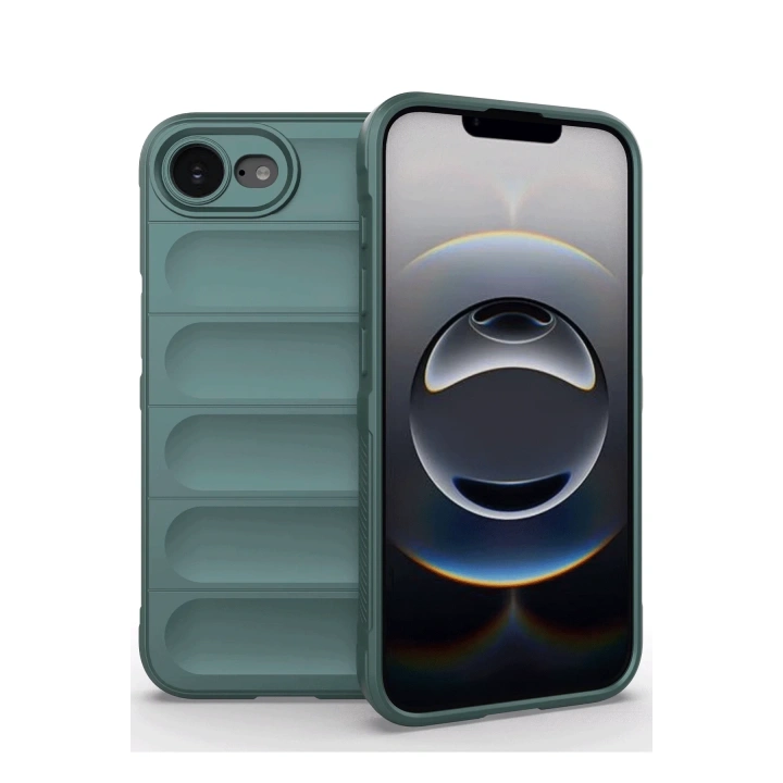 BFS  iPhone 16E Kılıf Optimum Silikon - Koyu Yeşil