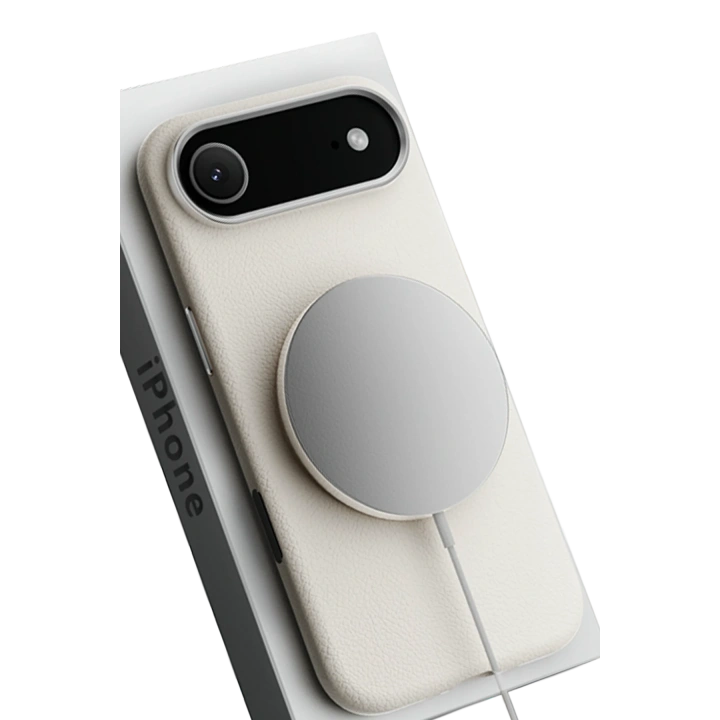 BFS  iPhone 17 Air Wonder Deri Magsafe Kapak - Beyaz