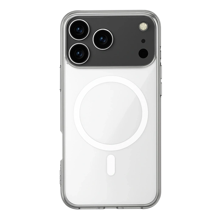 BFS  iPhone 17 Pro Kılıf Magneticsafe Şeffaf Silikon - Şeffaf