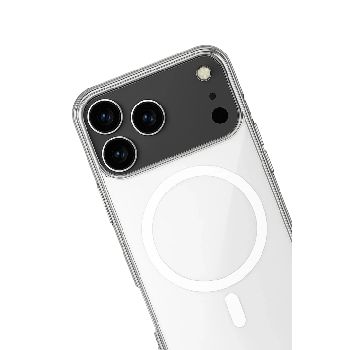 BFS  iPhone 17 Pro Kılıf Magneticsafe Şeffaf Silikon - Şeffaf