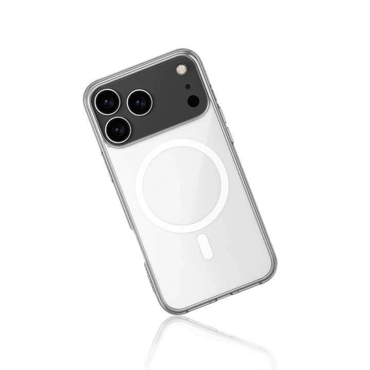 BFS iPhone 17 Pro Kılıf Magneticsafe Şeffaf Silikon - Şeffaf
