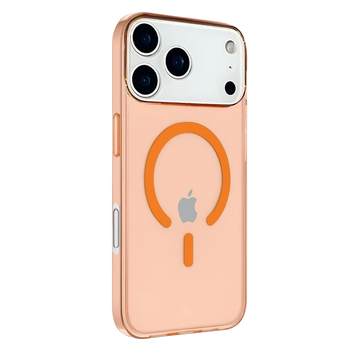 BFS  iPhone 17 Pro Kılıf Pc Real Magsafe Kapak - Turuncu