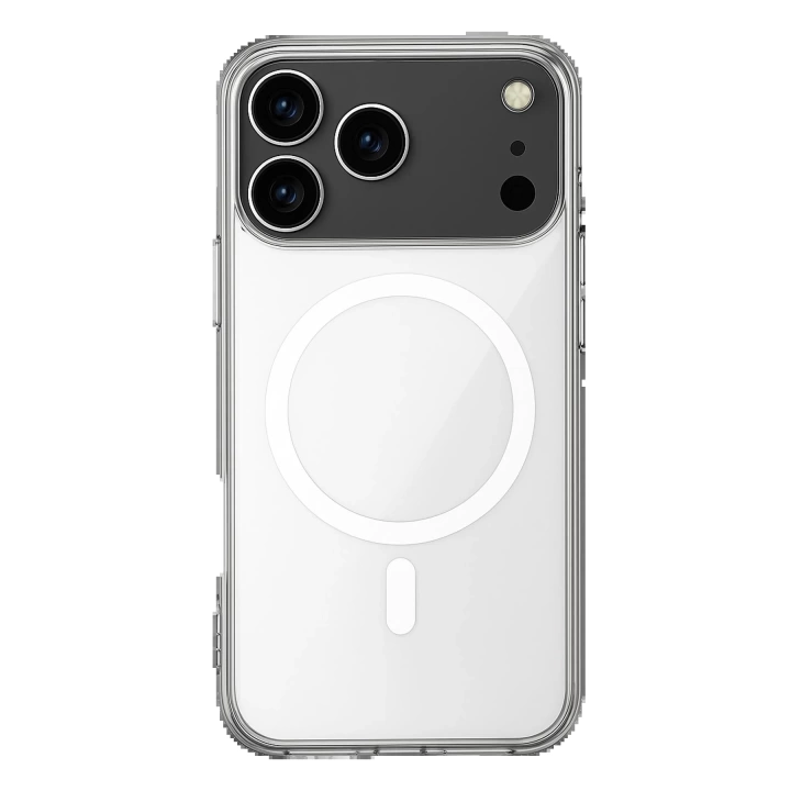 BFS iPhone 17 Pro Max Kılıf Magneticsafe Şeffaf Silikon - Şeffaf