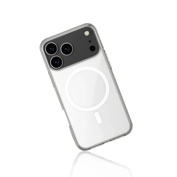 BFS  iPhone 17 Pro Max Kılıf Magneticsafe Şeffaf Silikon - Şeffaf