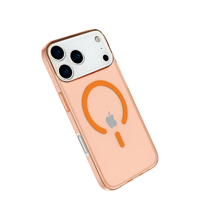 BFS  iPhone 17 Pro Max Kılıf Pc Real Magsafe Kapak - Turuncu