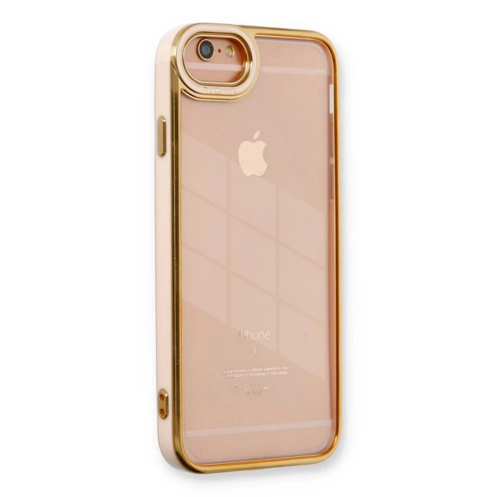 BFS  iPhone 6 Kılıf Liva Lens Silikon - Pudra