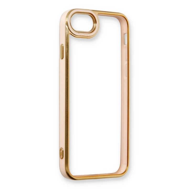BFS  iPhone 6 Kılıf Liva Lens Silikon - Pudra