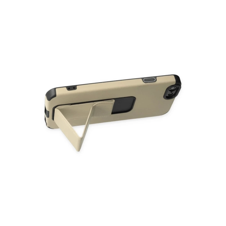 BFS  iPhone 6 Kılıf Mega Standlı Silikon - Gold