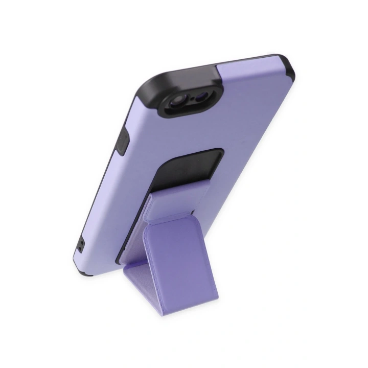 BFS  iPhone 6 Kılıf Mega Standlı Silikon - Lila