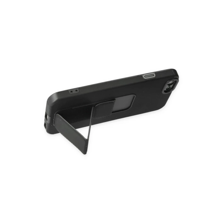 BFS  iPhone 6 Kılıf Mega Standlı Silikon - Siyah