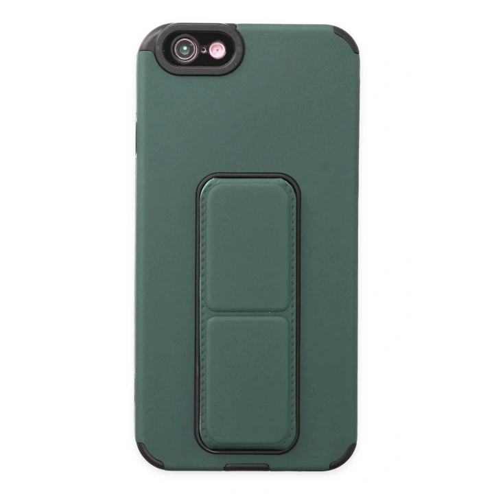 BFS  iPhone 6 Kılıf Mega Standlı Silikon - Yeşil