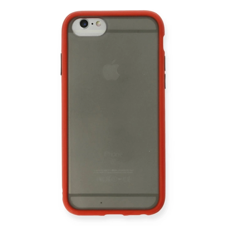 BFS  iPhone 6 Kılıf Montreal Silikon Kapak - Kırmızı