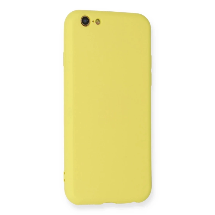 BFS  iPhone 6 Kılıf Nano içi Kadife Silikon - Sarı