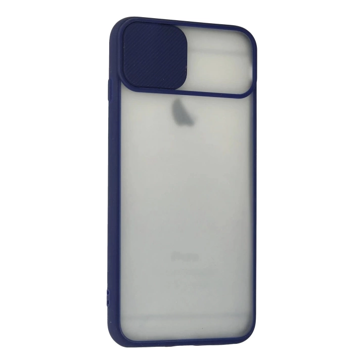 BFS  iPhone 6 Kılıf Palm Buzlu Kamera Sürgülü Silikon - Lacivert