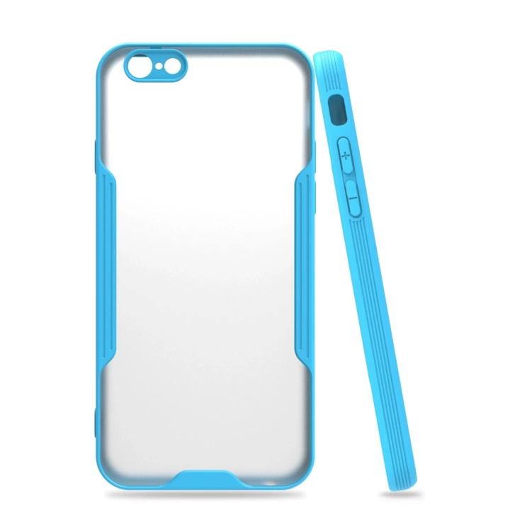 BFS  iPhone 6 Kılıf Platin Silikon - Mavi