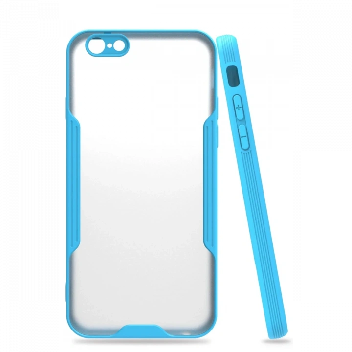 BFS  iPhone 6 Kılıf Platin Silikon - Mavi