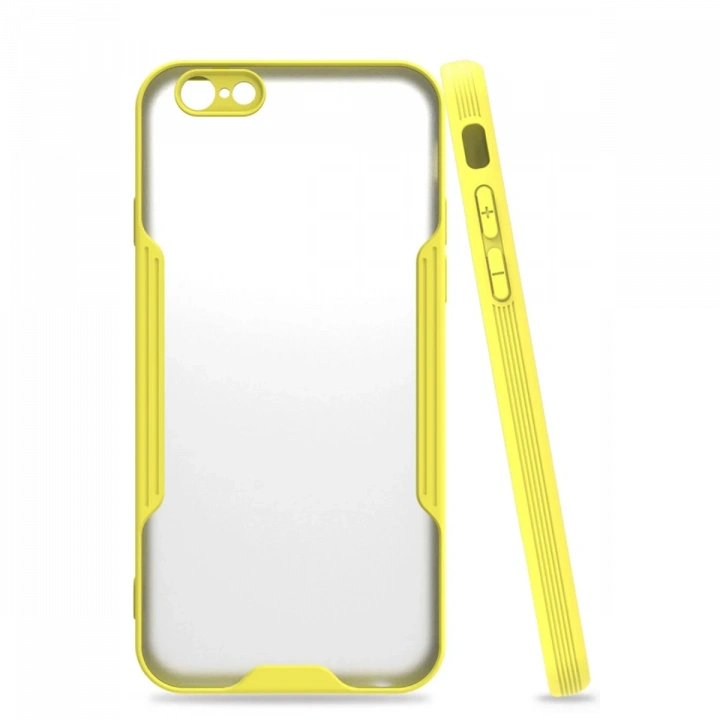 BFS  iPhone 6 Kılıf Platin Silikon - Sarı
