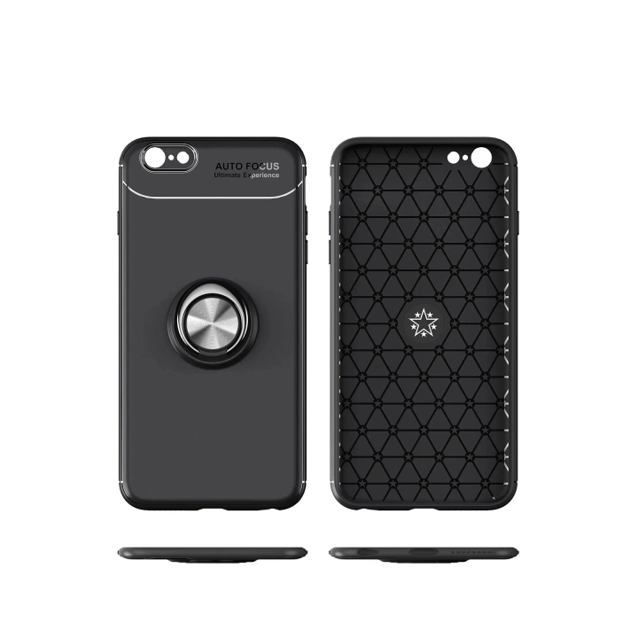 BFS  iPhone 6 Kılıf Range Yüzüklü Silikon - Kırmızı