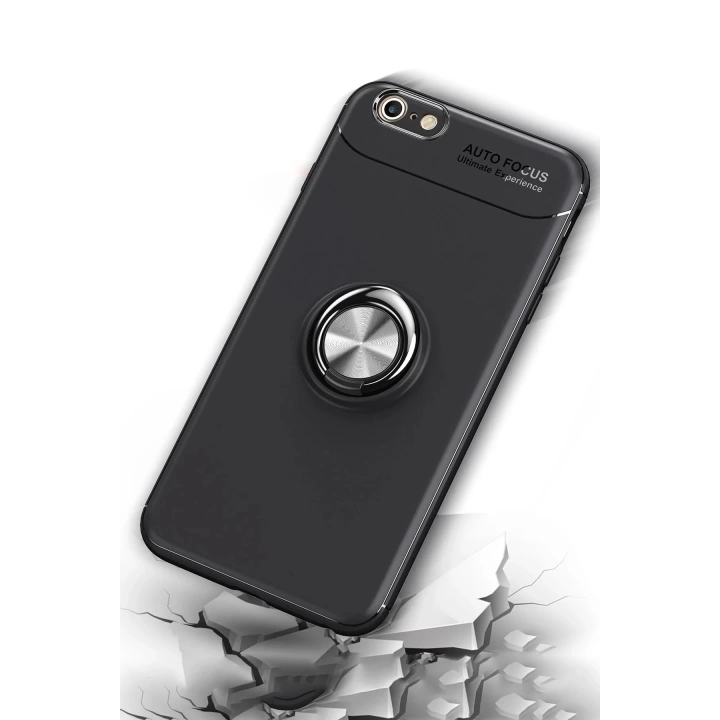BFS  iPhone 6 Kılıf Range Yüzüklü Silikon - Kırmızı
